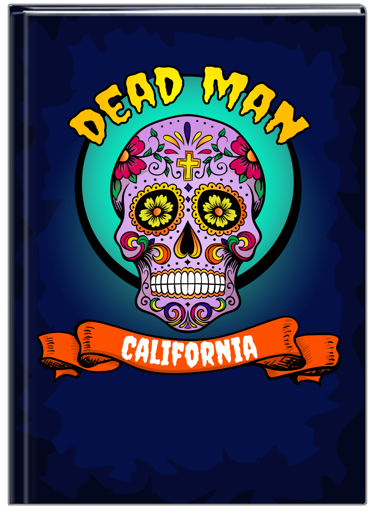 Personalized Sugar Skulls Journal - Dead Man - Front View