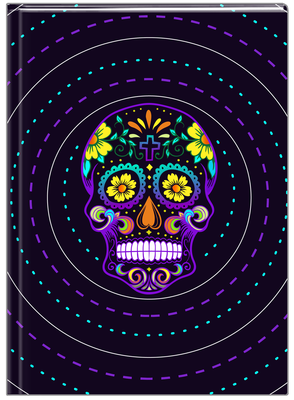 Sugar Skulls Journal - Purple Background - Front View