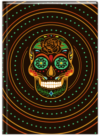 Thumbnail for Sugar Skulls Journal - Brown Background - Front View