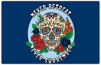 Thumbnail for Personalized Sugar Skulls Placemat - Never Retreat Never Surrender -  View