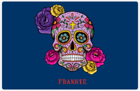 Thumbnail for Personalized Sugar Skulls Placemat - Blue Background -  View