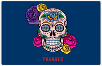 Thumbnail for Personalized Sugar Skulls Placemat - Blue Background -  View