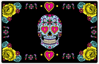 Thumbnail for Sugar Skulls Placemat - Black Background -  View