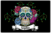 Thumbnail for Personalized Sugar Skulls Placemat - Black Background -  View