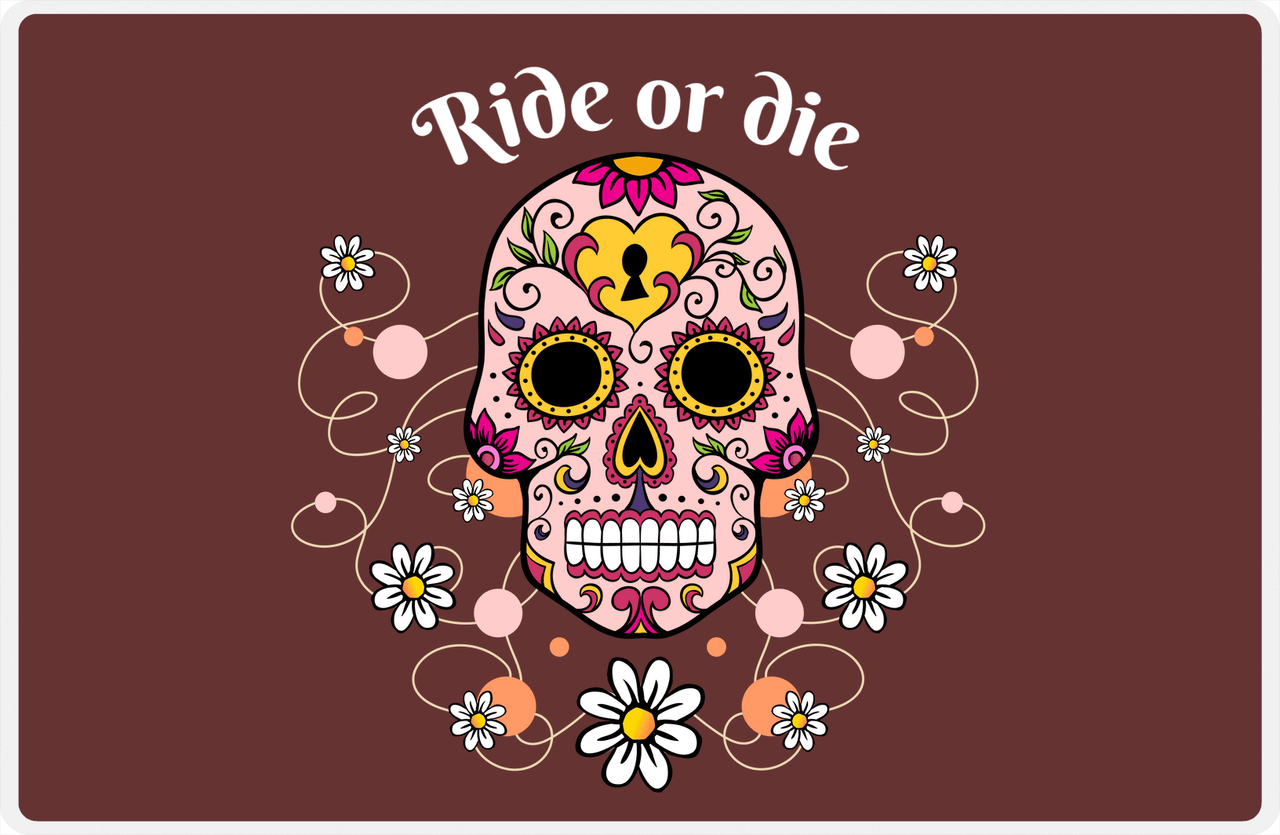 Personalized Sugar Skulls Placemat - Ride or Die -  View