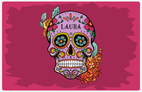 Thumbnail for Personalized Sugar Skulls Placemat - Red Background -  View