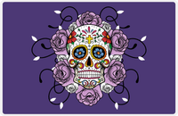 Thumbnail for Personalized Sugar Skulls Placemat - Purple Background -  View