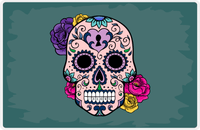 Thumbnail for Personalized Sugar Skulls Placemat - Teal Background -  View