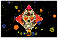 Thumbnail for Sugar Skulls Placemat - Black Background -  View