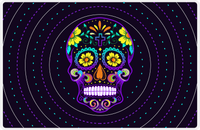 Thumbnail for Sugar Skulls Placemat - Purple Background -  View