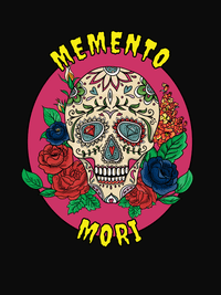 Thumbnail for Sugar Skull T-Shirt - Black - Memento Mori - Decorate View