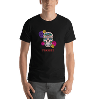 Thumbnail for Personalized Sugar Skull T-Shirt - Black - Shirt View
