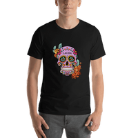 Thumbnail for Personalized Sugar Skull T-Shirt - Black - Shirt View