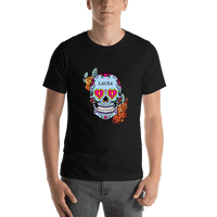 Thumbnail for Personalized Sugar Skull T-Shirt - Black - Shirt View