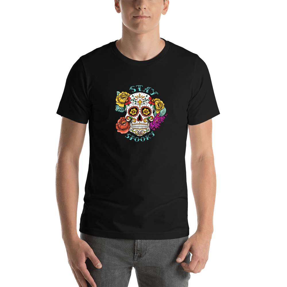 Sugar Skull T-Shirt - Black - Stay Spooky - Shirt View