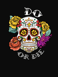 Thumbnail for Sugar Skull T-Shirt - Black - Do or Die - Decorate View