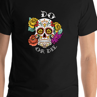 Thumbnail for Sugar Skull T-Shirt - Black - Do or Die - Shirt Close-Up View