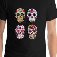 Thumbnail for Sugar Skull T-Shirt - Black - Shirt Close-Up View
