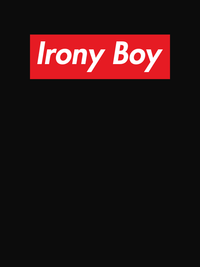 Thumbnail for Personalized Super Parody T-Shirt - Black - Irony Boy - Decorate View