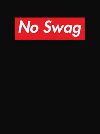 Thumbnail for Personalized Super Parody T-Shirt - Black - No Swag - Decorate View