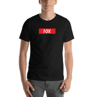 Thumbnail for Personalized Super Parody T-Shirt - Black - 10X - Shirt View