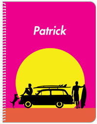 Thumbnail for Personalized Surfing Notebook II - Surfer Silhouette I - Front View