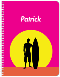 Thumbnail for Personalized Surfing Notebook II - Surfer Silhouette III - Front View