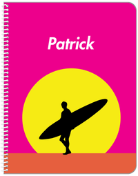Thumbnail for Personalized Surfing Notebook II - Surfer Silhouette IV - Front View