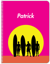 Thumbnail for Personalized Surfing Notebook II - Surfer Silhouette V - Front View