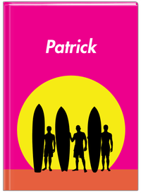 Thumbnail for Personalized Surfing Journal II - Surfer Silhouette V - Front View