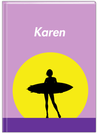 Thumbnail for Personalized Surfing Journal III - Surfer Silhouette III - Front View