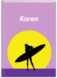 Thumbnail for Personalized Surfing Journal III - Surfer Silhouette IV - Front View