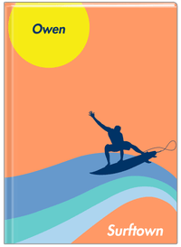 Thumbnail for Personalized Surfing Journal IV - Surfer Silhouette I - Front View