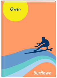 Thumbnail for Personalized Surfing Journal IV - Surfer Silhouette II - Front View