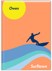 Thumbnail for Personalized Surfing Journal IV - Surfer Silhouette III - Front View