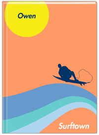Thumbnail for Personalized Surfing Journal IV - Surfer Silhouette V - Front View
