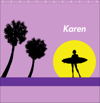 Thumbnail for Personalized Surfing Shower Curtain IX - Surfer Silhouette III - Decorate View