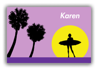 Thumbnail for Personalized Surfing Canvas Wrap & Photo Print IX - Surfer Silhouette III - Front View