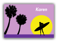 Thumbnail for Personalized Surfing Canvas Wrap & Photo Print IX - Surfer Silhouette IV - Front View