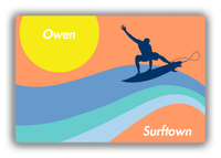 Thumbnail for Personalized Surfing Canvas Wrap & Photo Print X - Surfer Silhouette I - Front View