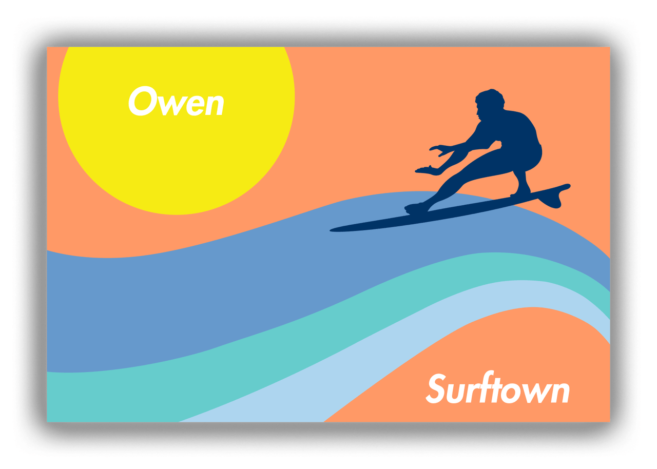 Personalized Surfing Canvas Wrap & Photo Print X - Surfer Silhouette II - Front View