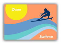 Thumbnail for Personalized Surfing Canvas Wrap & Photo Print X - Surfer Silhouette II - Front View