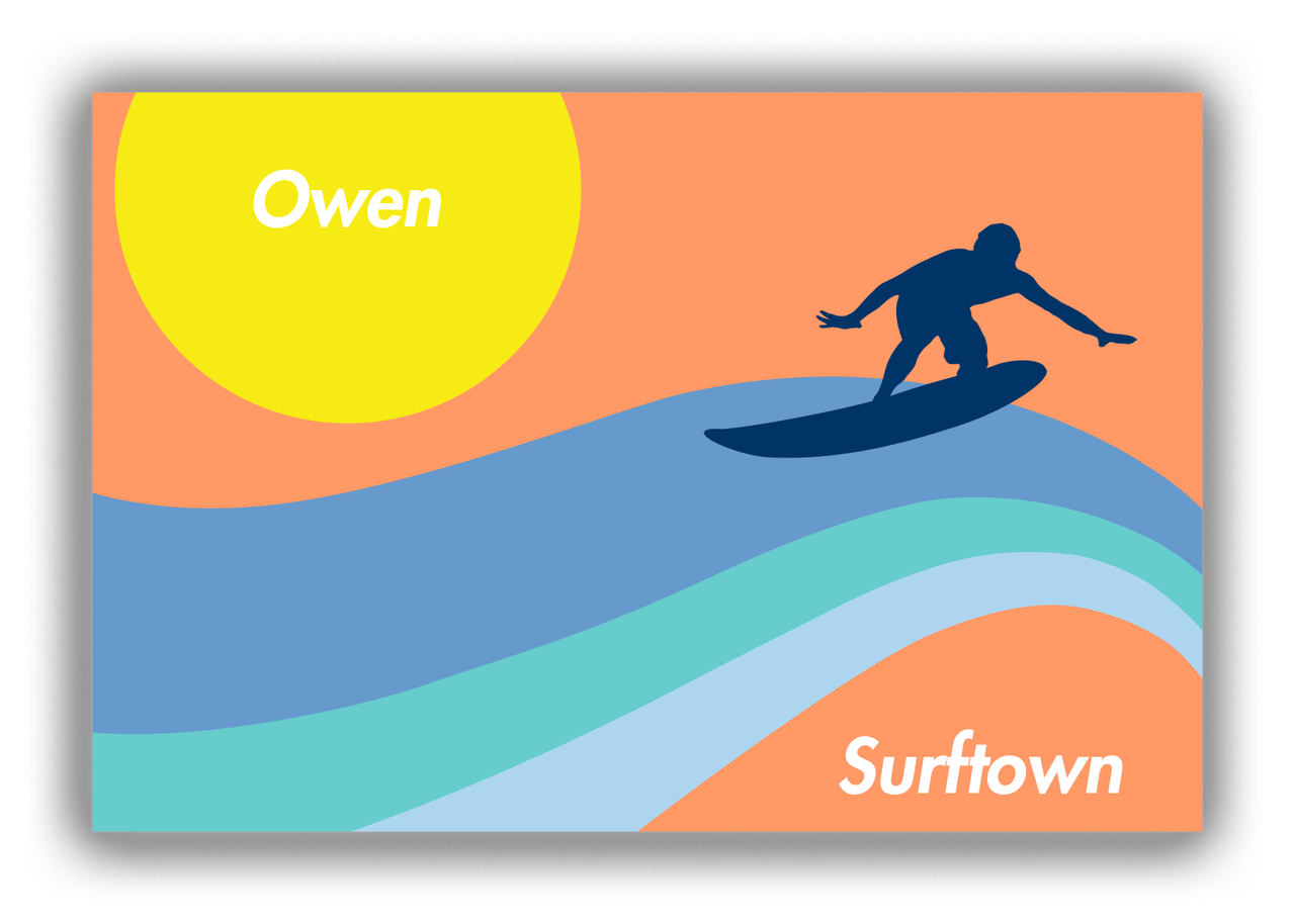 Personalized Surfing Canvas Wrap & Photo Print X - Surfer Silhouette IV - Front View