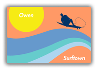 Thumbnail for Personalized Surfing Canvas Wrap & Photo Print X - Surfer Silhouette V - Front View