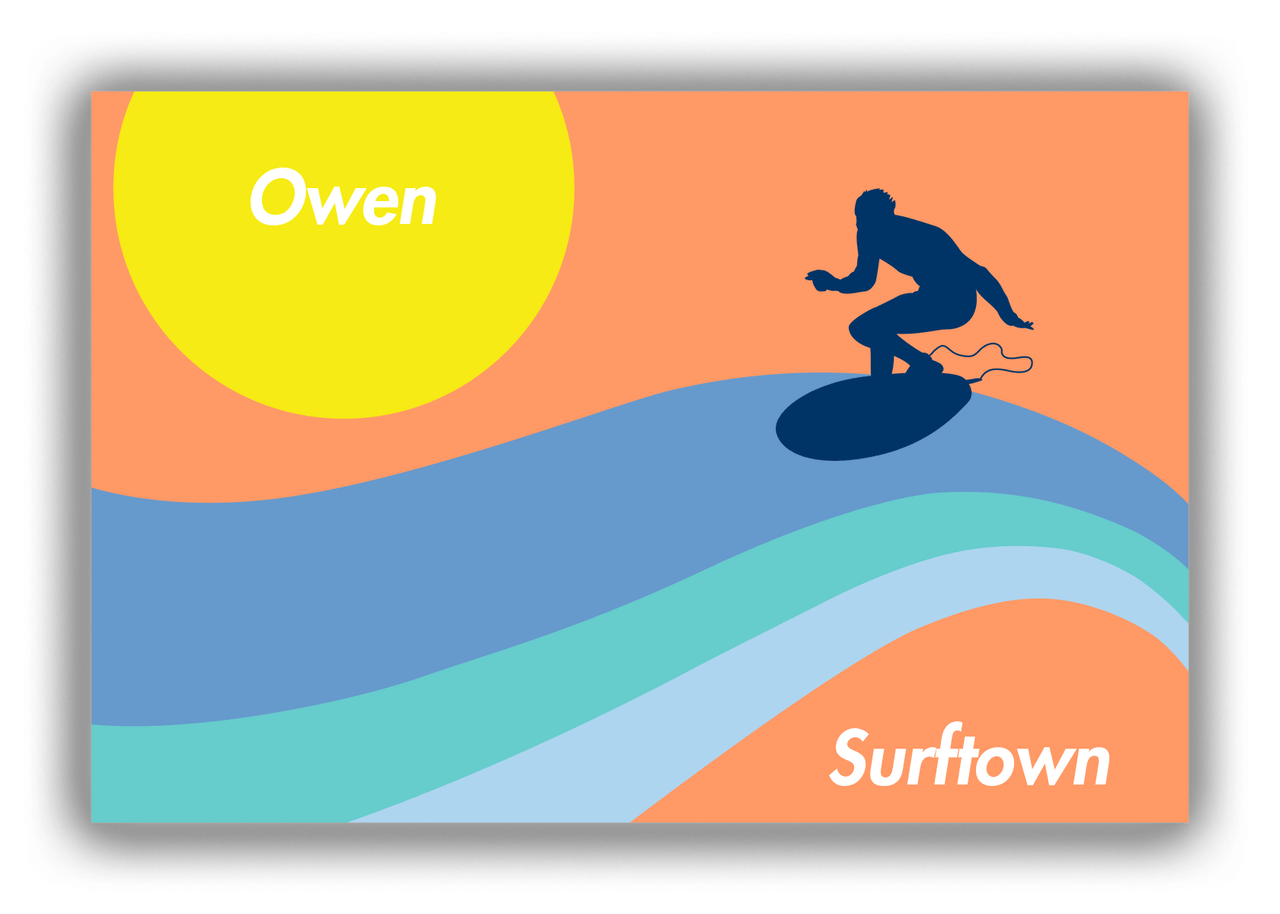 Personalized Surfing Canvas Wrap & Photo Print X - Surfer Silhouette VI - Front View