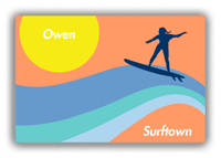 Thumbnail for Personalized Surfing Canvas Wrap & Photo Print X - Surfer Silhouette VII - Front View