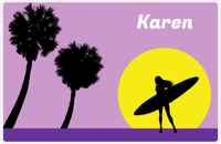 Thumbnail for Personalized Surfing Placemat IX - Surfer Silhouette IV -  View