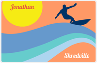 Thumbnail for Personalized Surfing Placemat X - Surfer Silhouette III -  View