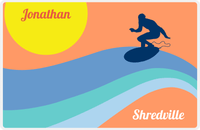 Thumbnail for Personalized Surfing Placemat X - Surfer Silhouette VI -  View