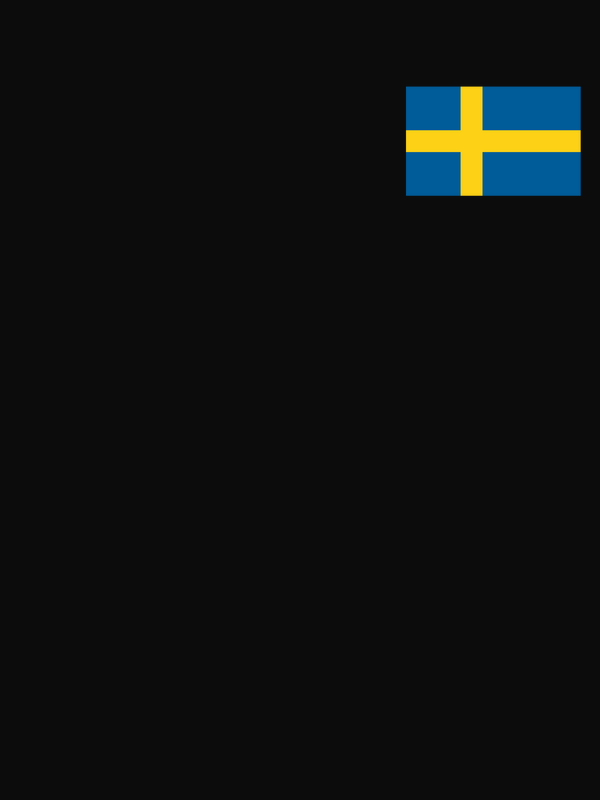Sweden Flag T-Shirt - Black - Decorate View